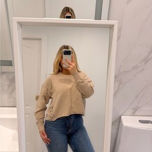 Aerie Tan Long Sleeve Women's Top